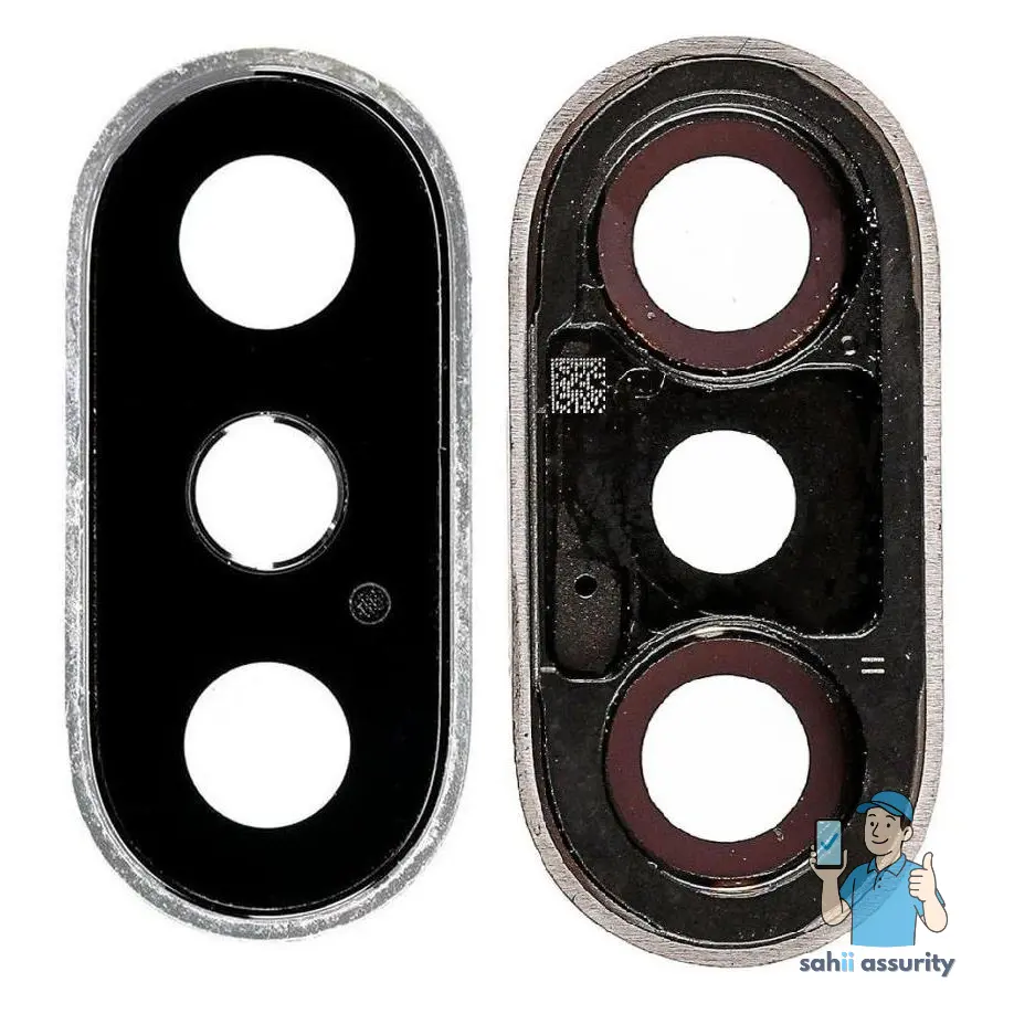 Camera Lens Glass with Frame for Apple iPhone X 256GB White